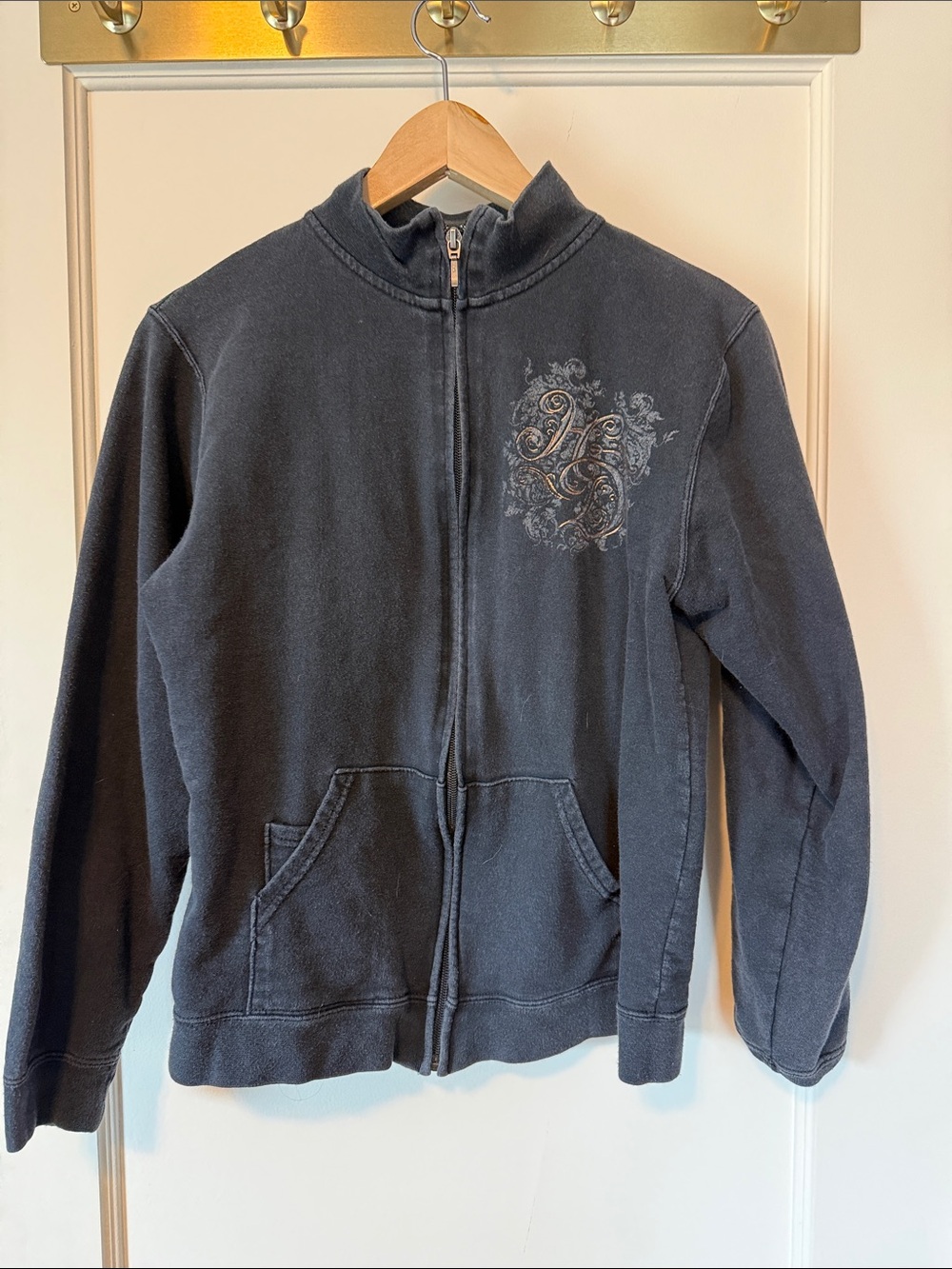 Harley Davidson mock-neck zip up hoodie size medium.